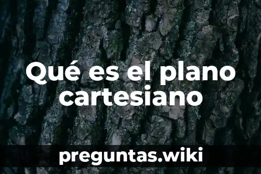 Qué es el plano cartesiano