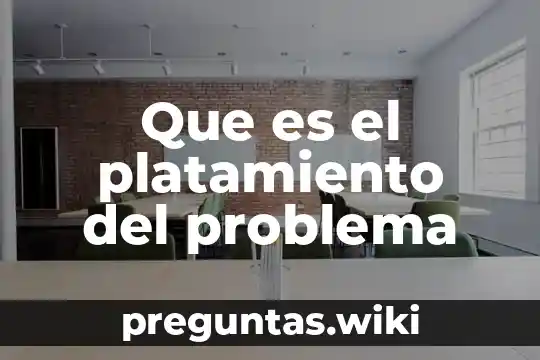 Que es el platamiento del problema