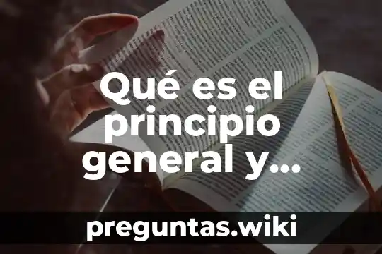 Qué es el principio general y secuencia del conteo