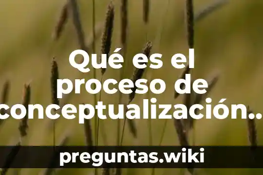 Qué es el proceso de conceptualización en arquitectura