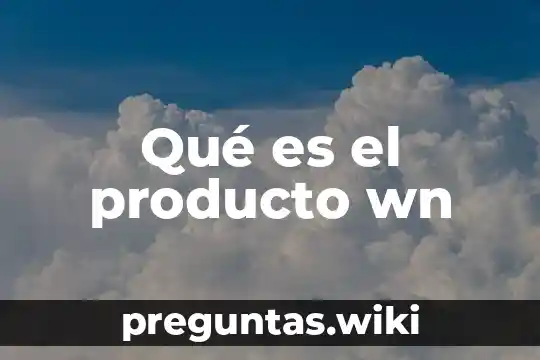 Qué es el producto wn
