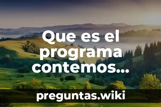 Que es el programa contemos juntos