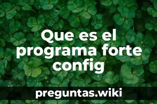 Que es el programa forte config