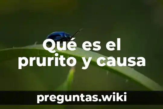 Qué es el prurito y causa
