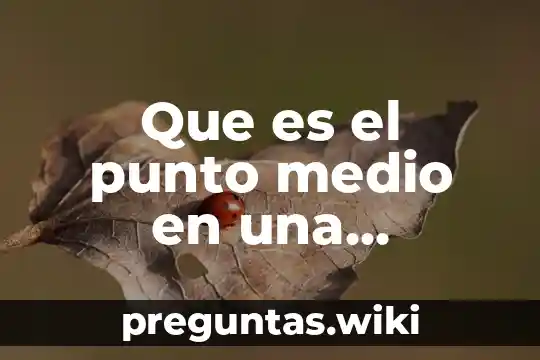 Que es el punto medio en una situación