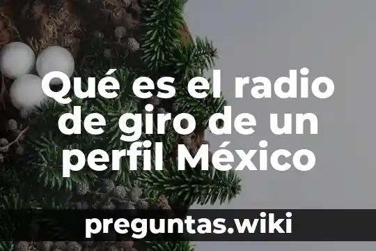 Qué es el radio de giro de un perfil México