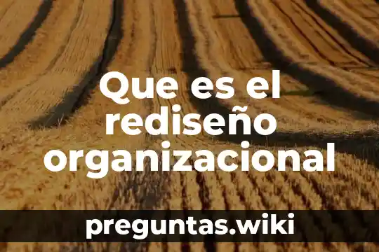 Que es el rediseño organizacional