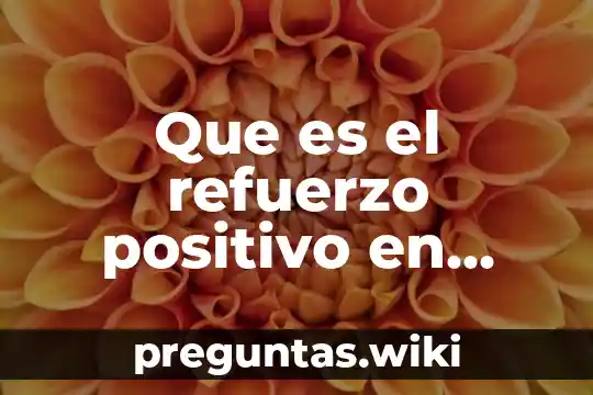 Que es el refuerzo positivo en administracion