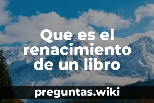 Que es el renacimiento de un libro