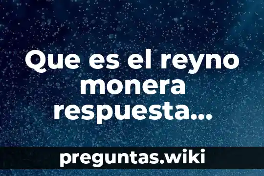 Que es el reyno monera respuesta corta