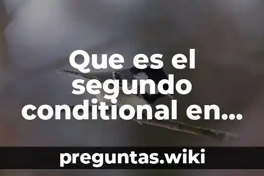 Que es el segundo conditional en ingles