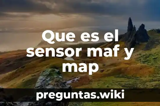 Que es el sensor maf y map