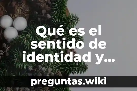 Qué es el sentido de identidad y pertenencia a la humanidad
