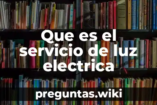Que es el servicio de luz electrica