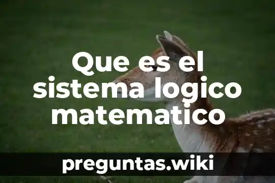 Que es el sistema logico matematico