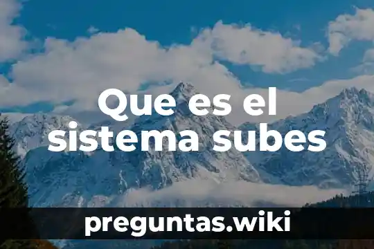 Que es el sistema subes