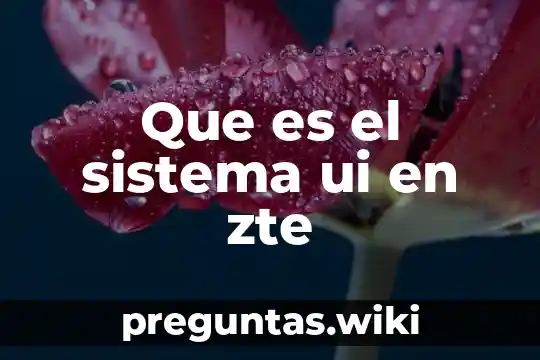 Que es el sistema ui en zte