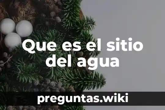 Que es el sitio del agua