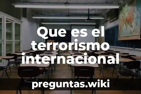 Que es el terrorismo internacional