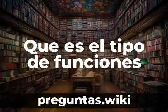 Que es el tipo de funciones