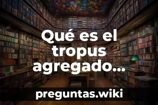 Qué es el tropus agregado hablando de redes