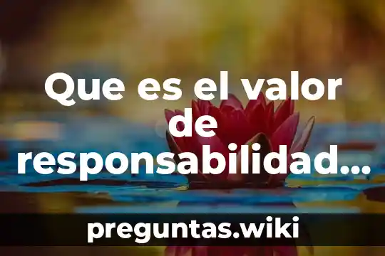 Que es el valor de responsabilidad en una empresa ejemplo