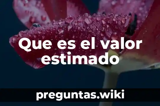 Que es el valor estimado