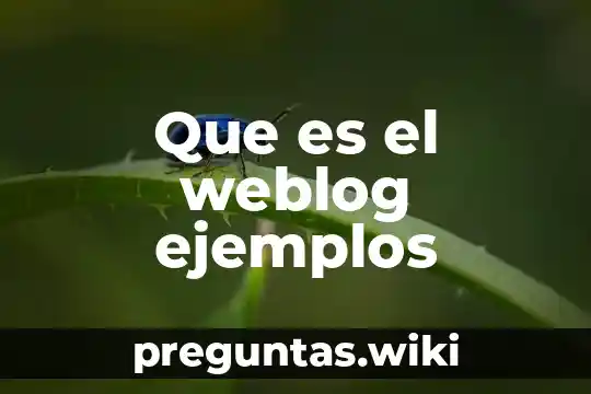 Que es el weblog ejemplos