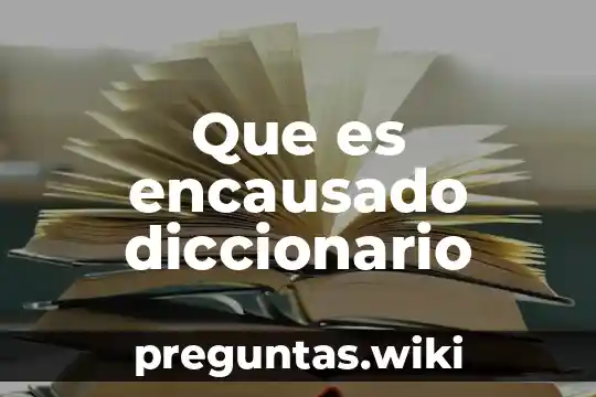 Que es encausado diccionario
