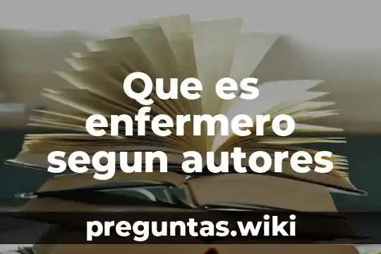 Que es enfermero segun autores