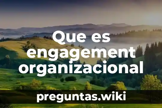 Que es engagement organizacional