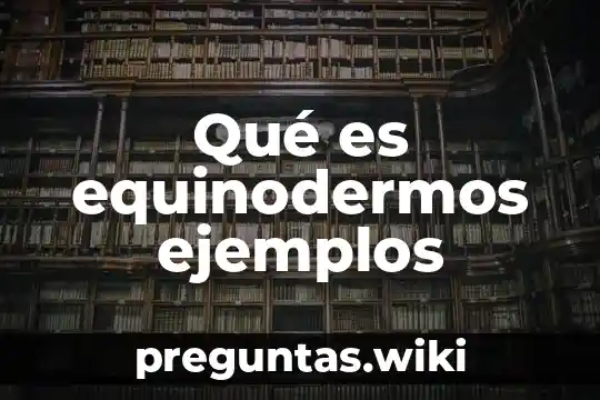 Qué es equinodermos ejemplos