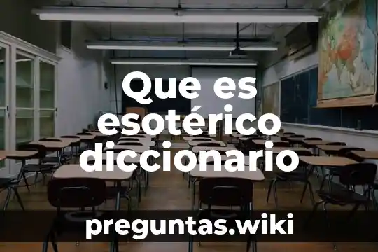 Que es esotérico diccionario