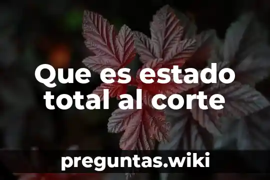 Que es estado total al corte