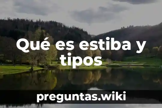Qué es estiba y tipos