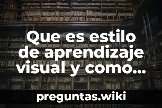 Que es estilo de aprendizaje visual y como mejorarar
