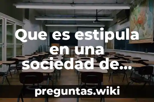 Que es estipula en una sociedad de socios