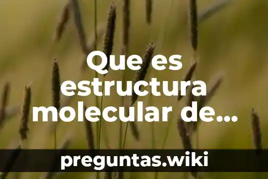 Que es estructura molecular de los materiales