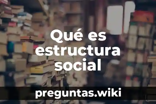 Qué es estructura social