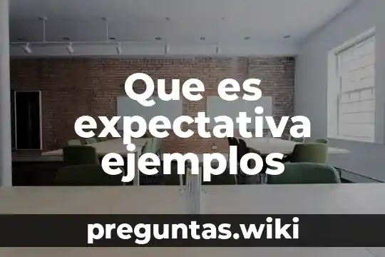 Que es expectativa ejemplos
