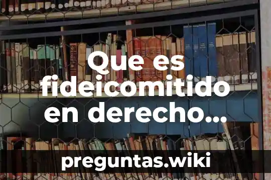 Que es fideicomitido en derecho mercantil