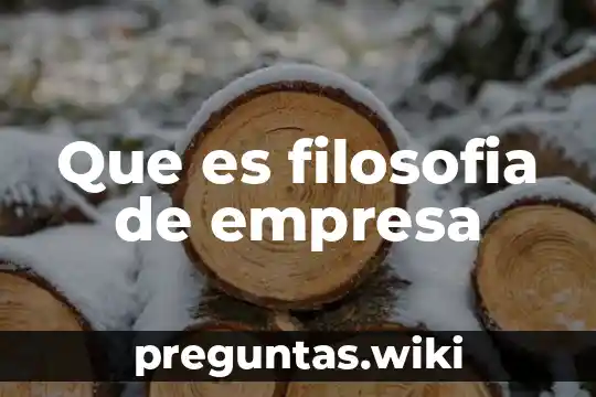Que es filosofia de empresa