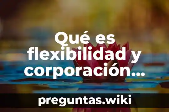 Qué es flexibilidad y corporación educación física