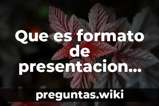 Que es formato de presentacion de reaultados de investigacion