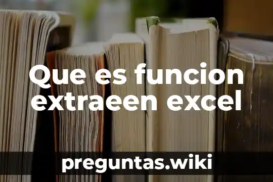 Que es funcion extraeen excel