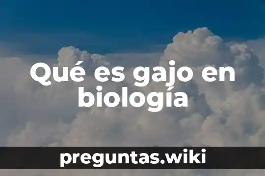 Qué es gajo en biología