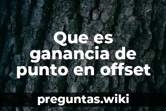 Que es ganancia de punto en offset