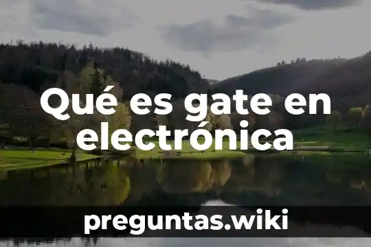 Qué es gate en electrónica