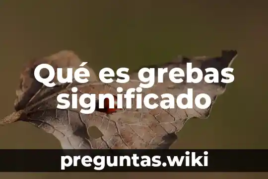 Qué es grebas significado