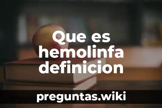 Que es hemolinfa definicion